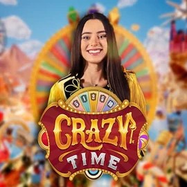 Crazy Time slot visual from Evolution available on thorfortunecasinoo.com