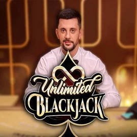 Unlimited Blackjack slot logo by Ezugi at Thorfortune Casino
